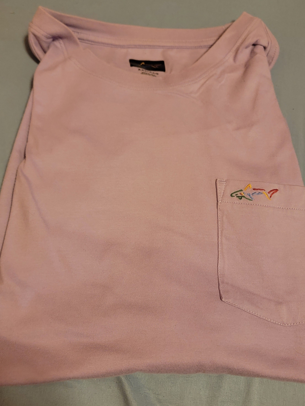 Greg Norman Collection Light Purple Short Sleeve Pocket Tee
